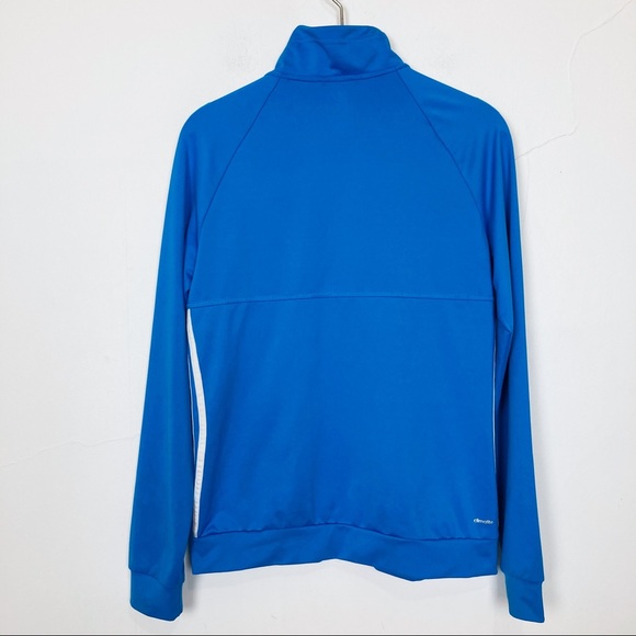 Adidas climalite zip up track jacket blue white - Picture 6 of 11